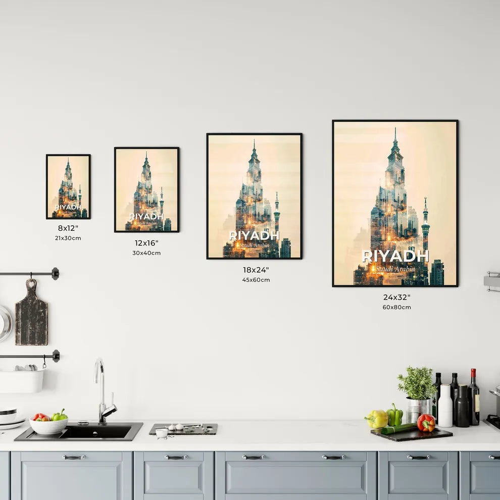 Riyadh Composite Art Skyline Poster Office Art