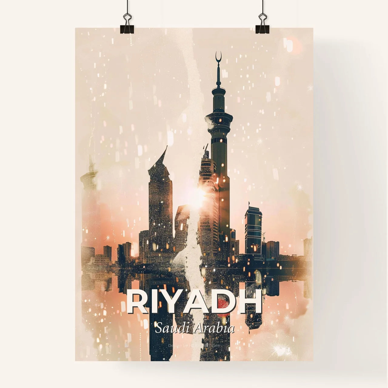 Riyadh Fusion Horizon Cityscape Poster Poster