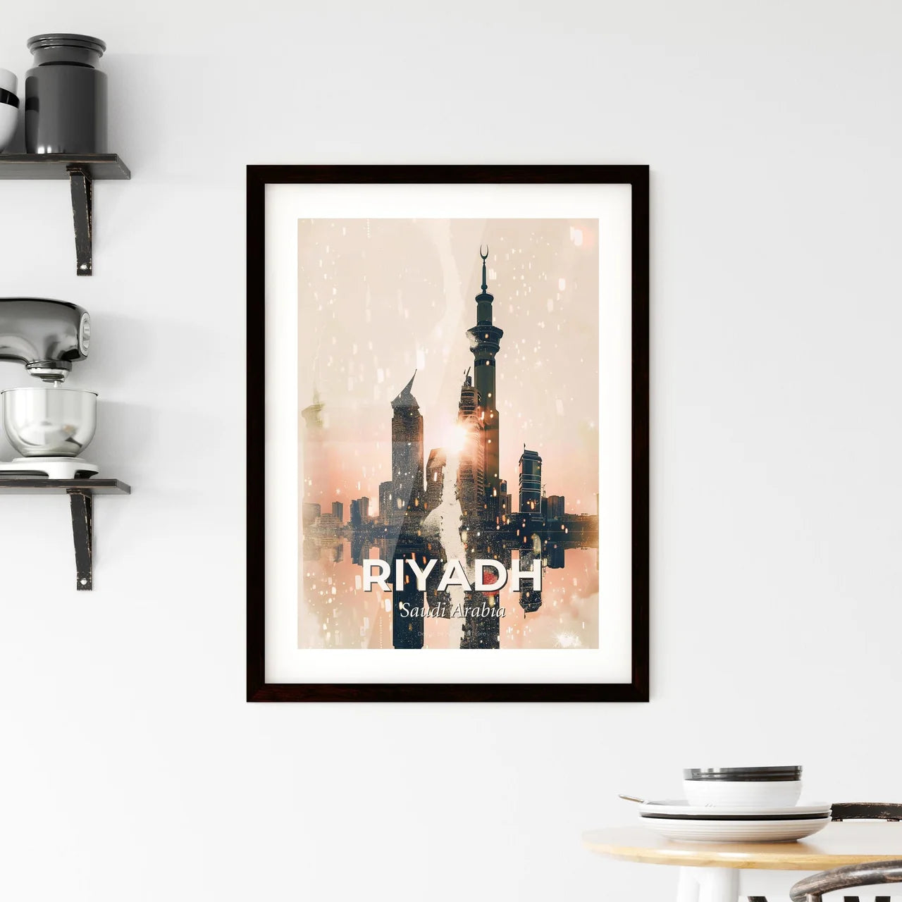 Riyadh Fusion Horizon Cityscape Poster Framed Print