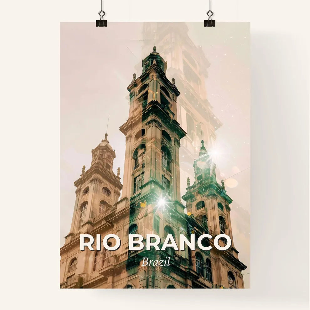 Rio Branco Skyline Composite Art Poster Poster