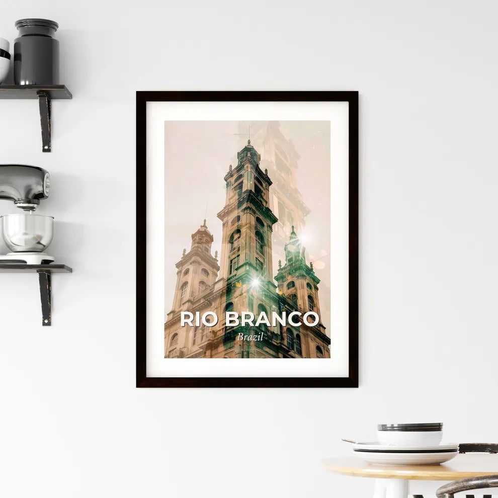 Rio Branco Skyline Composite Art Poster Framed Print