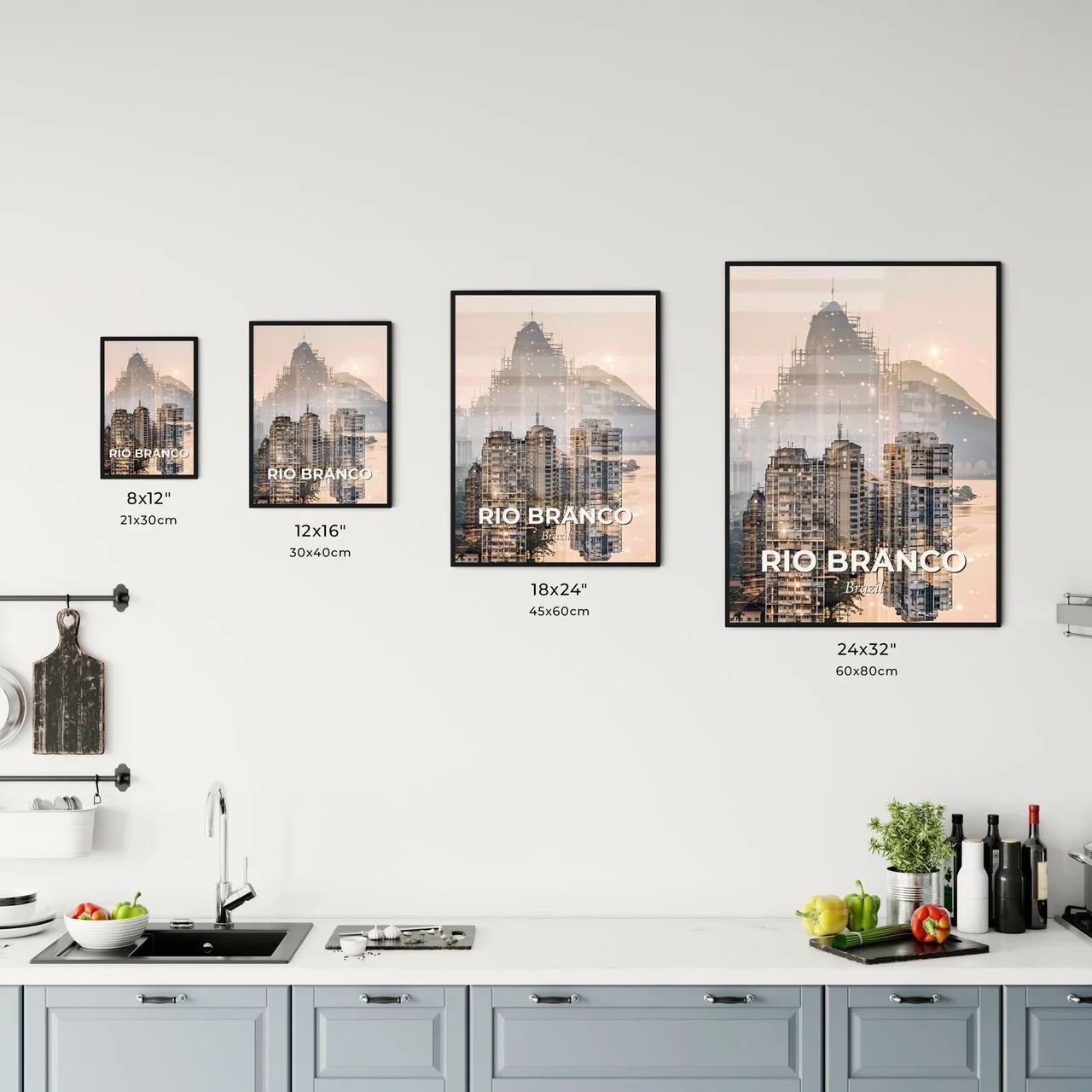 Rio Branco City Skyline Composite Art Poster Office Art