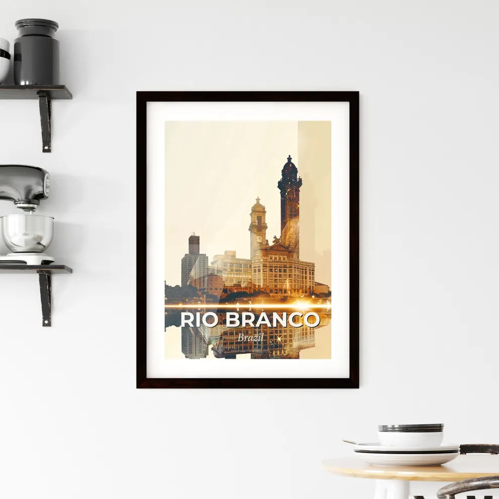Rio Branco Skyline Beige Composite Print Framed Print