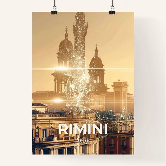 Rimini: A Golden City Skyline Composite Poster