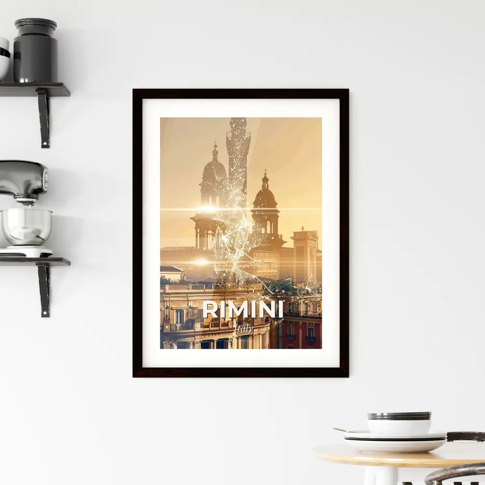 Rimini: A Golden City Skyline Composite Framed Print