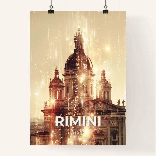 Rimini City Skyline Vintage Poster Art Poster