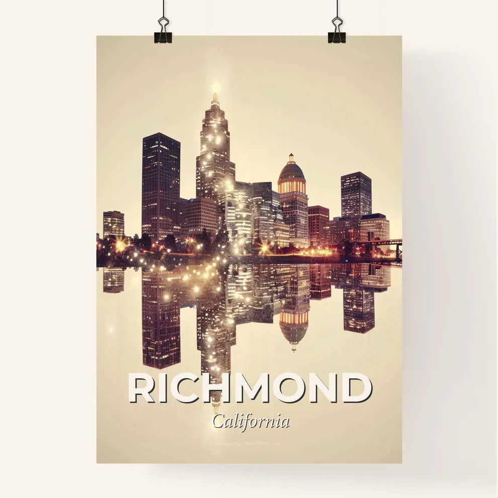 San Francisco Bay Area Poster Art With Richmond Architecture Poster