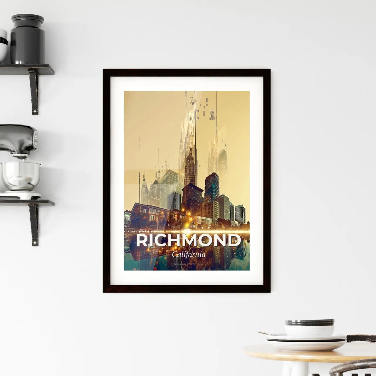 Richmond Symphony of Icons Skyline Framed Print