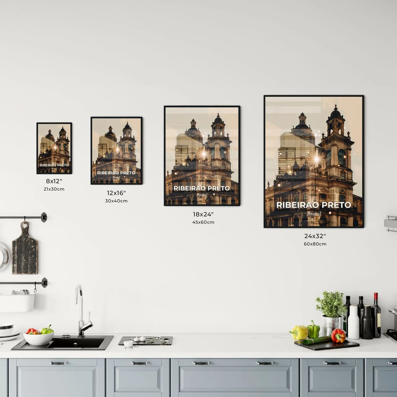 Ribeirao Preto City Skyline with Local Landmarks Office Art