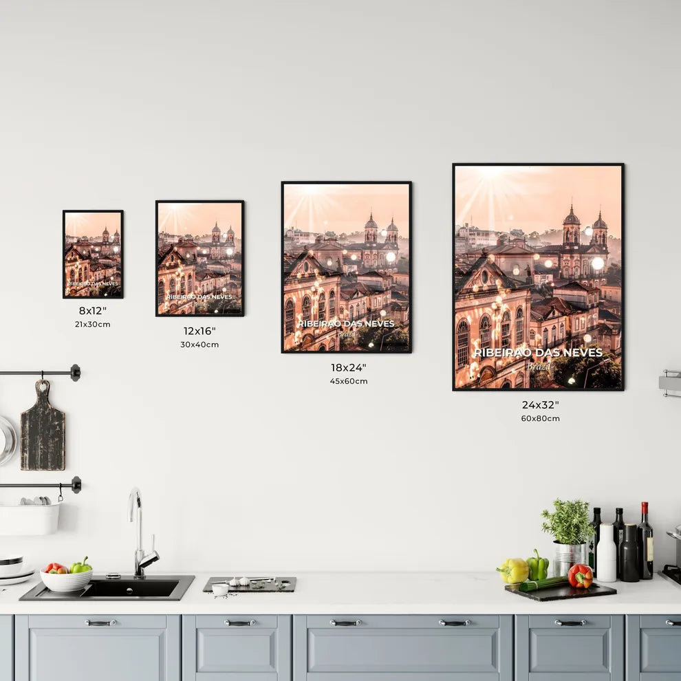 Ribeirao das Neves City Lights Icon Poster Office Art