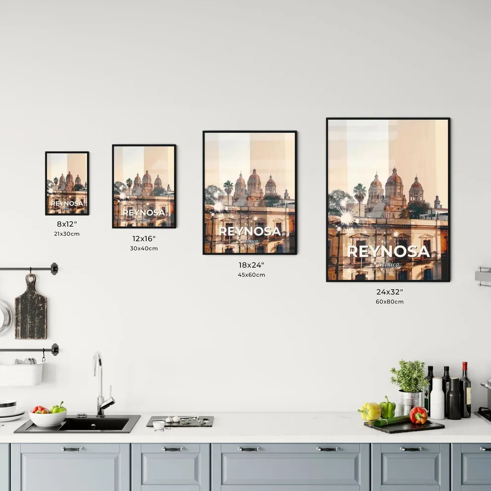 Reynosa Cityscape Double Exposure Skyline Poster Art Office Art