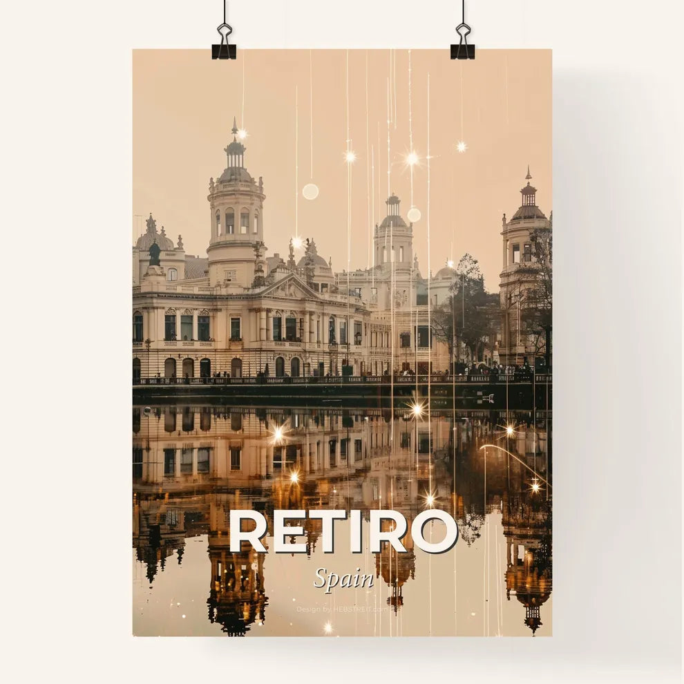 Retiro Cityscape Double Exposure Poster