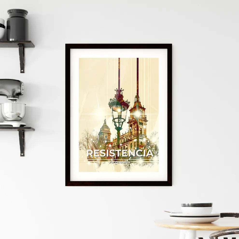 Resistencia Skyline Composite Art Poster Framed Print