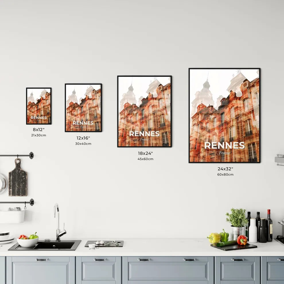 Rennes Double Exposure Skyline Composite Masterpiece Office Art