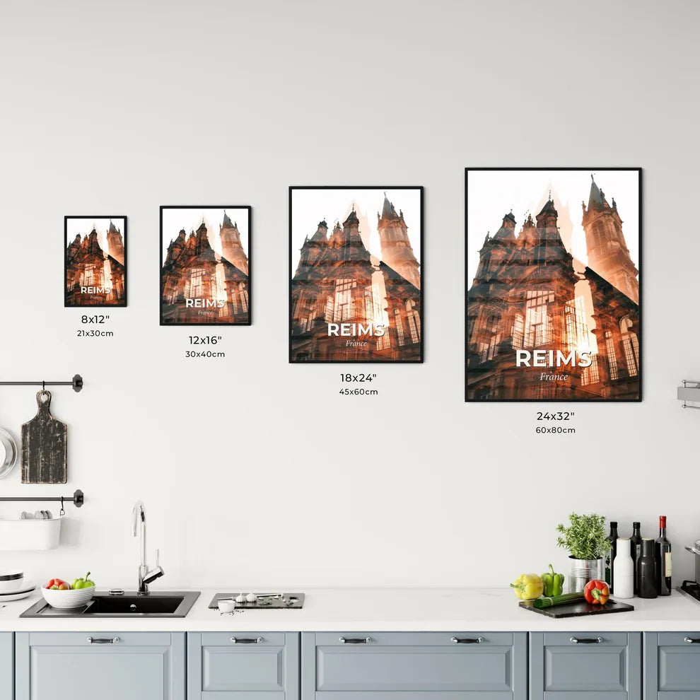 Reims Skyline Double Exposure Composite Art Office Art