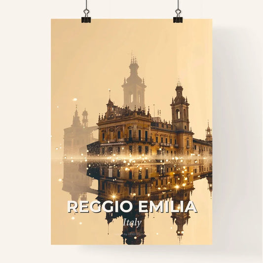 Reggio Emilia Cityscape Double Exposure Art Print Poster