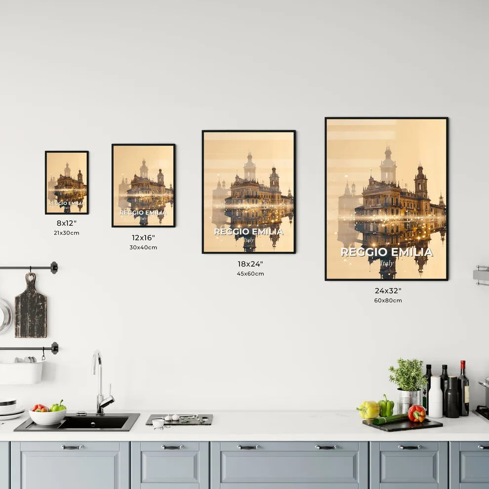 Reggio Emilia Cityscape Double Exposure Art Print Office Art