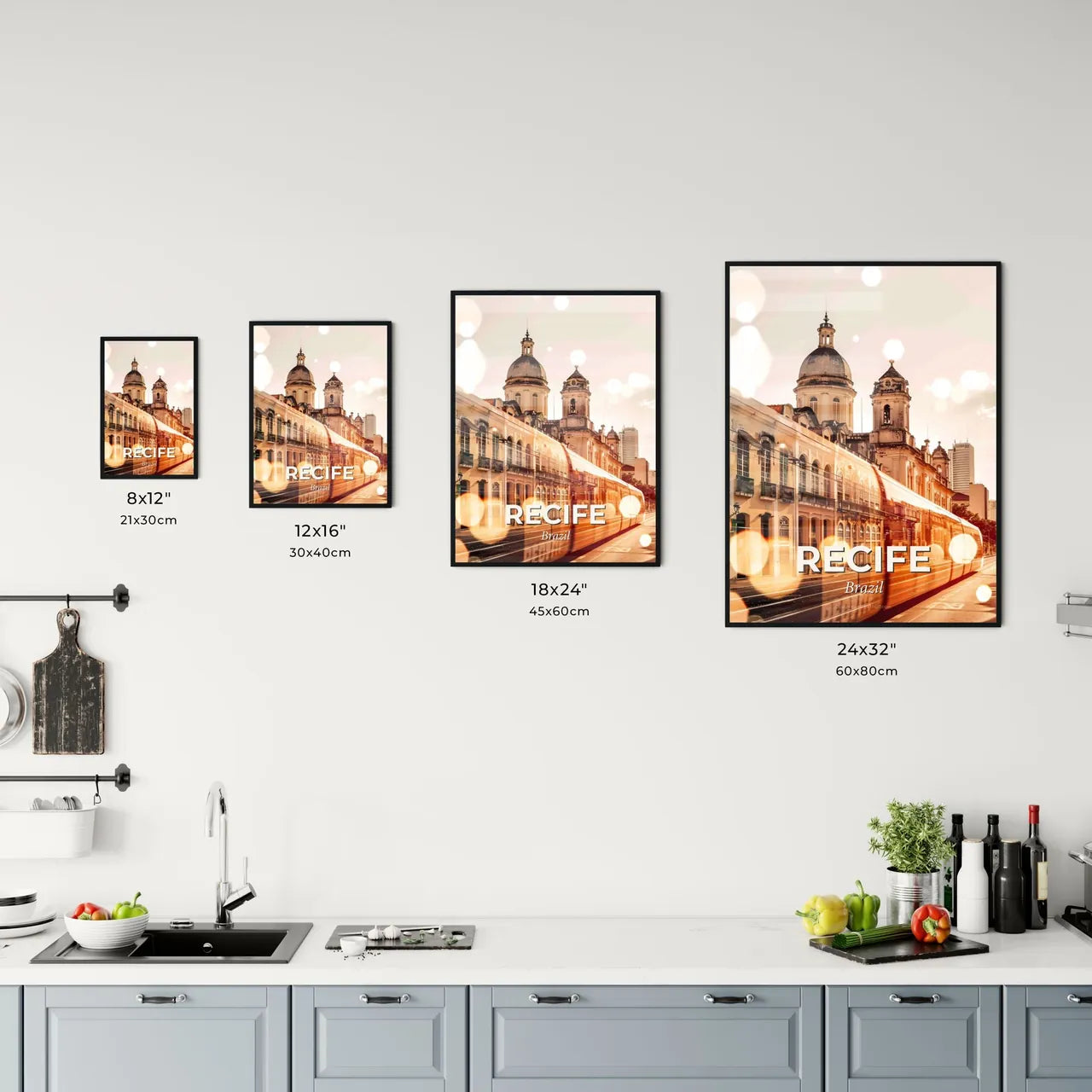 Recife City Skyline Double Exposure Composite Art Office Art