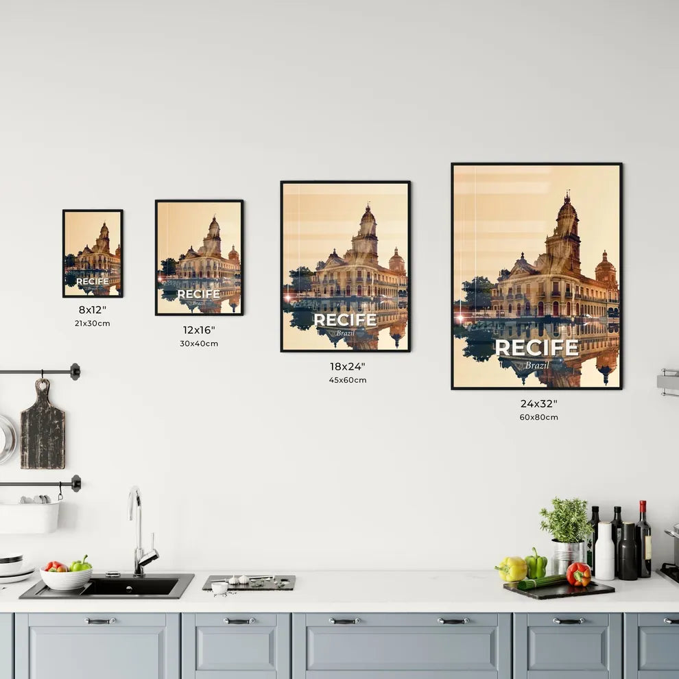 Recife Skyline Double Exposure Composite Art Poster Office Art
