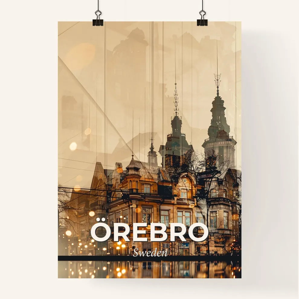 Örebro Skyline – Architecture and Cityscape Print Poster