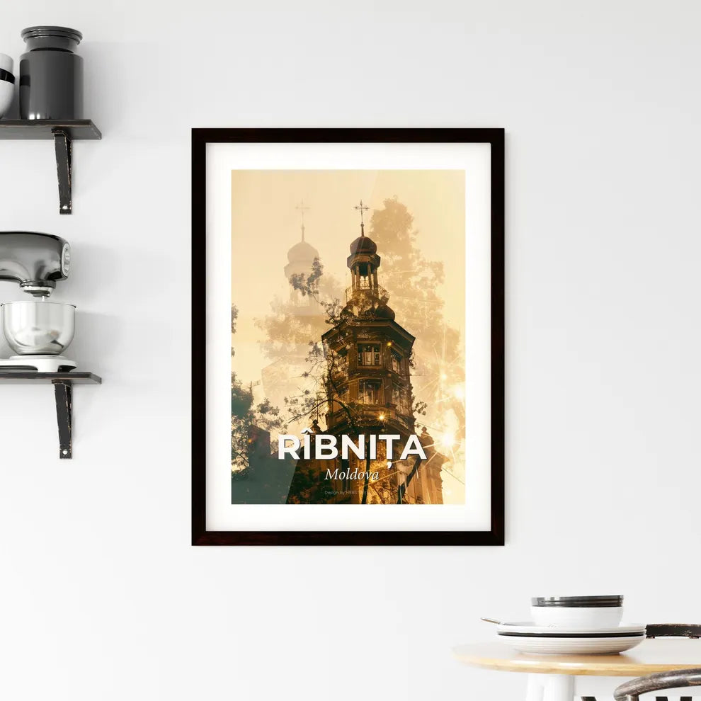 Rîbnița City Skyline Architecture Poster Framed Print