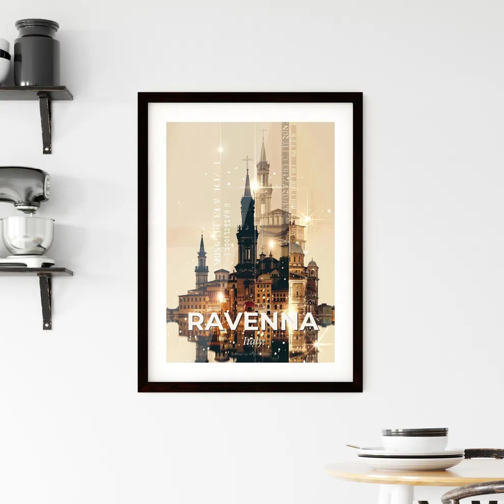 Ravenna Italy Skyline Art Poster Framed Print