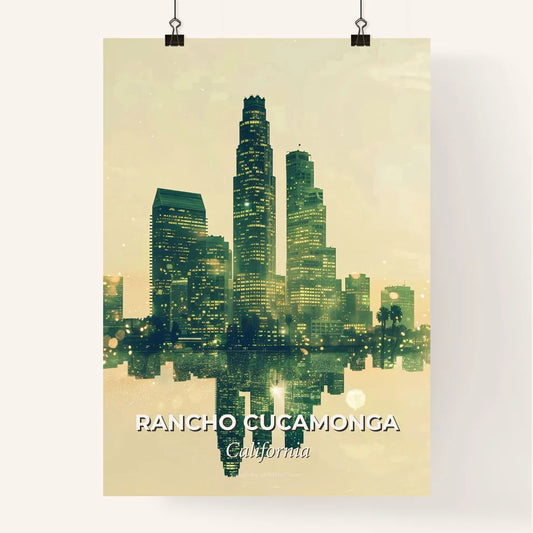 Rancho Cucamonga Skyline Composite Art Masterpiece Poster