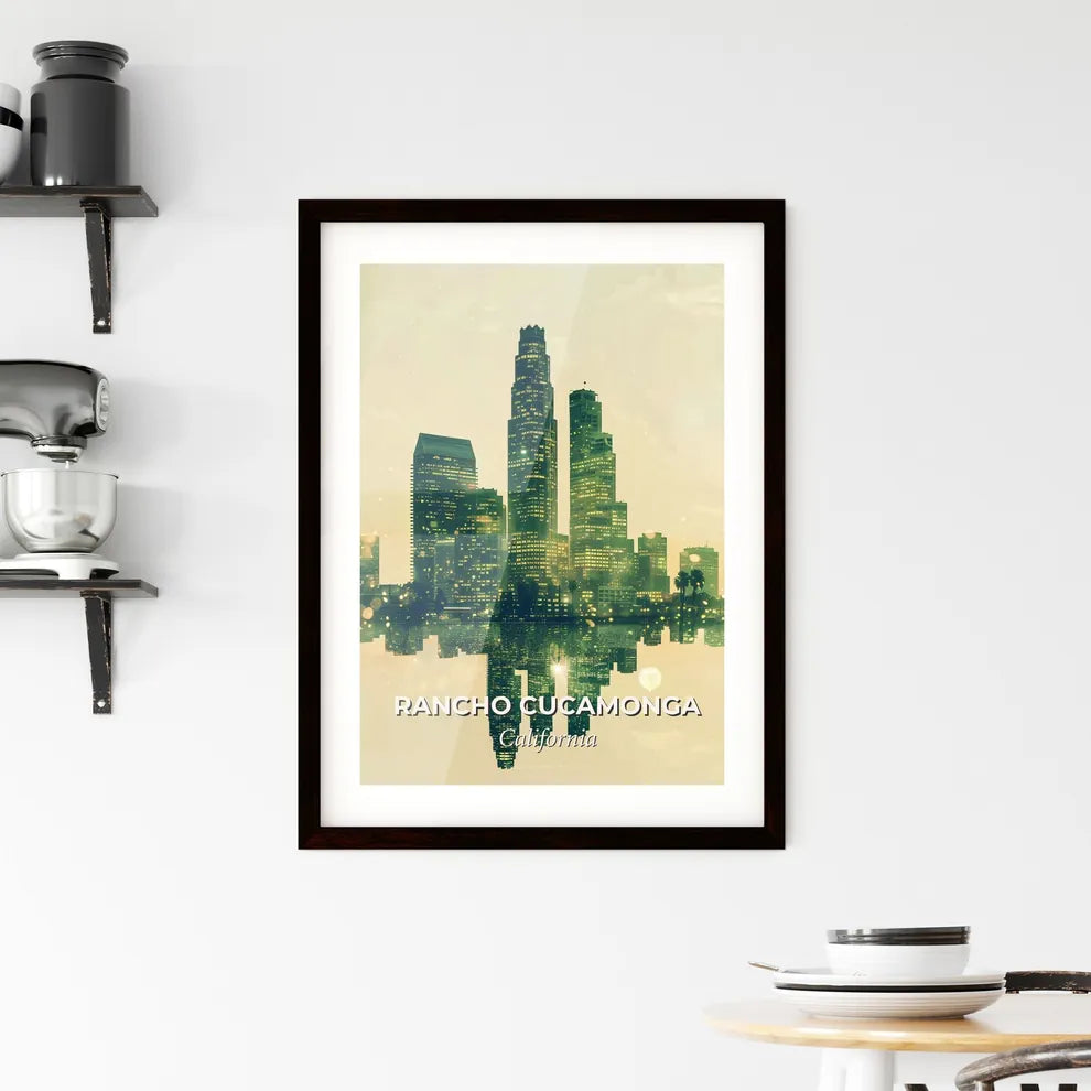 Rancho Cucamonga Skyline Composite Art Masterpiece Framed Print