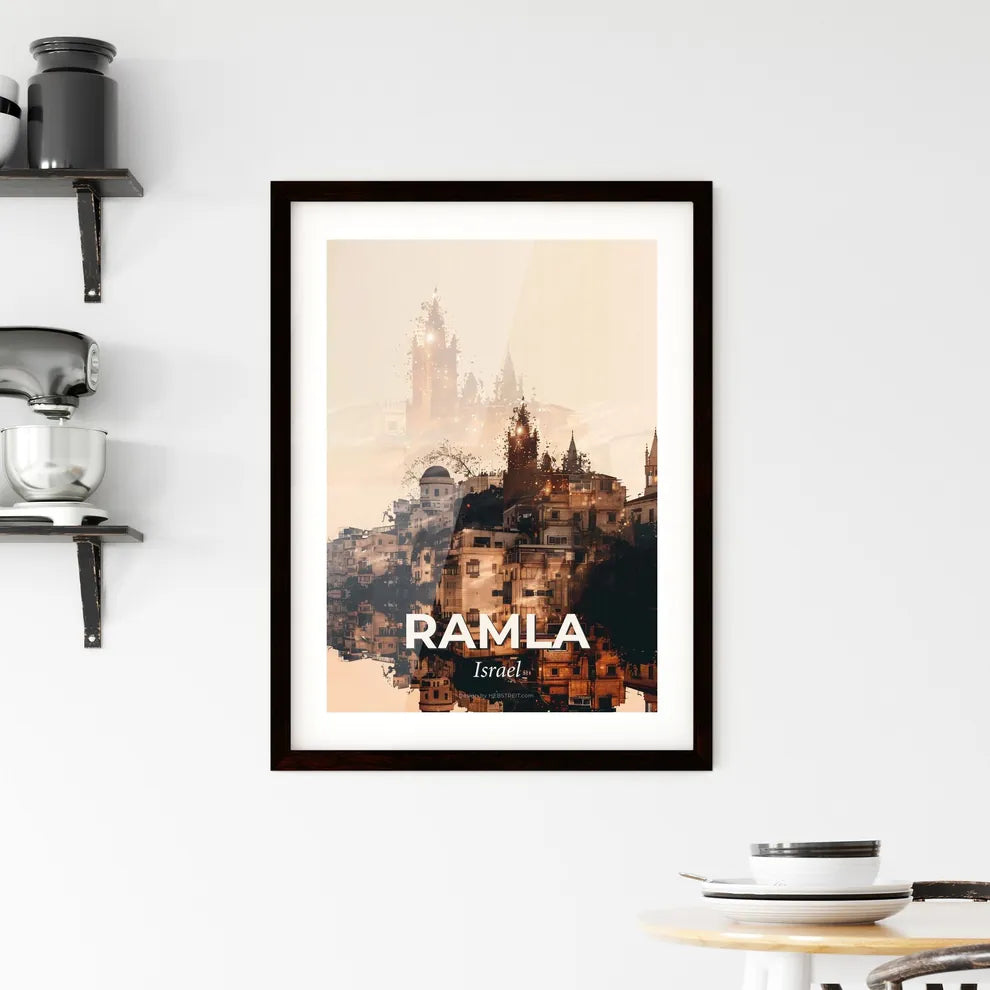 Ramla's Architecture in Intriguing Light and Shadow Framed Print