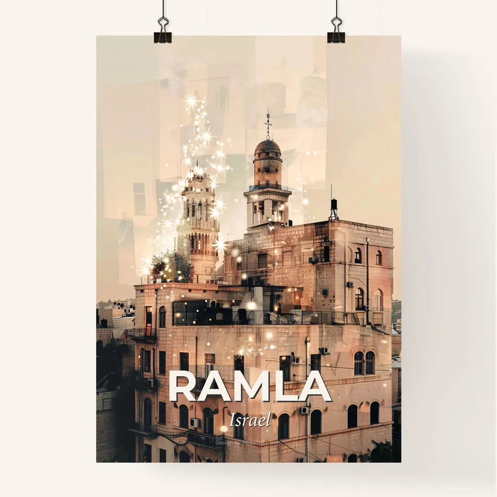 Ramla City Skyline Architecture Composite Poster Art Poster