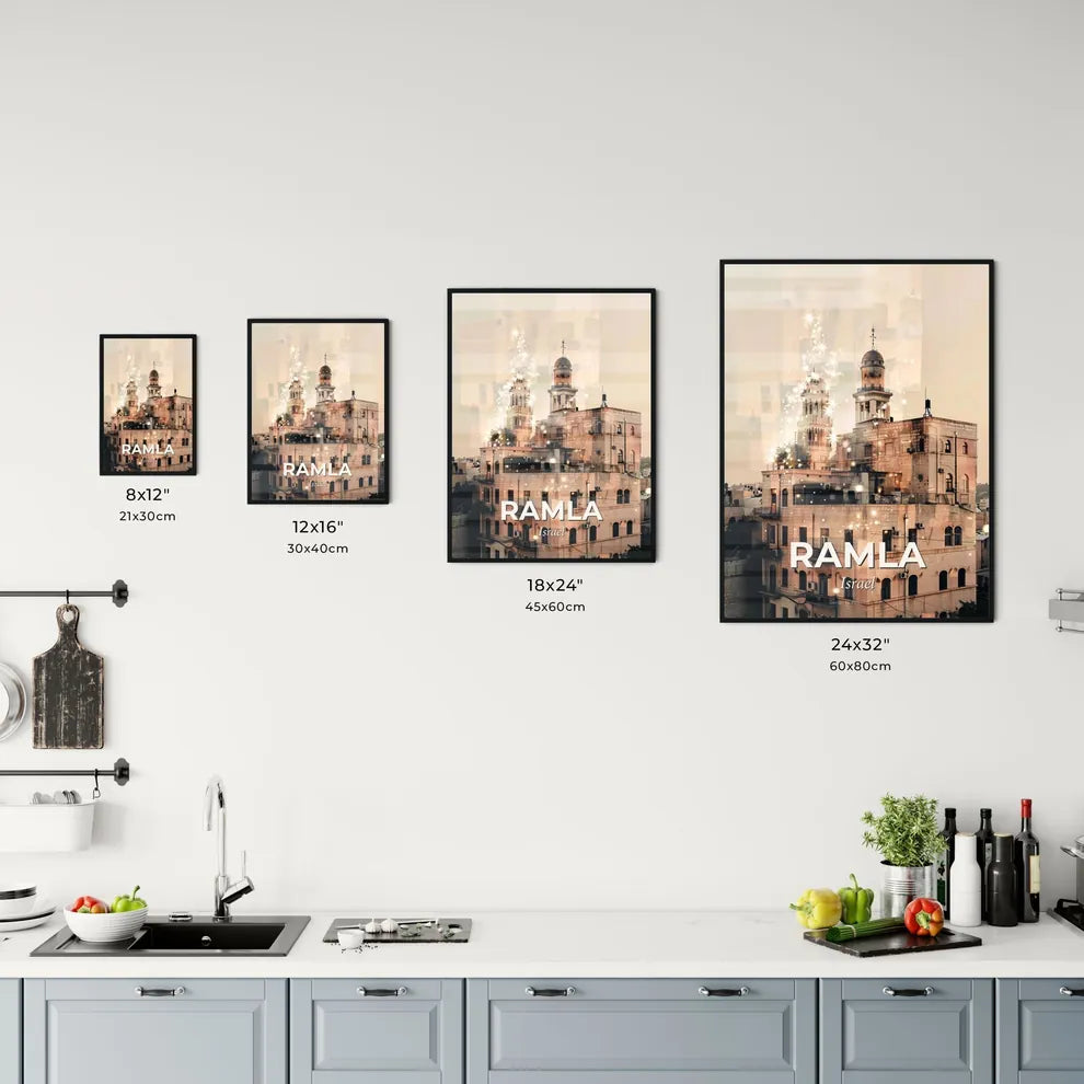 Ramla City Skyline Architecture Composite Poster Art Office Art