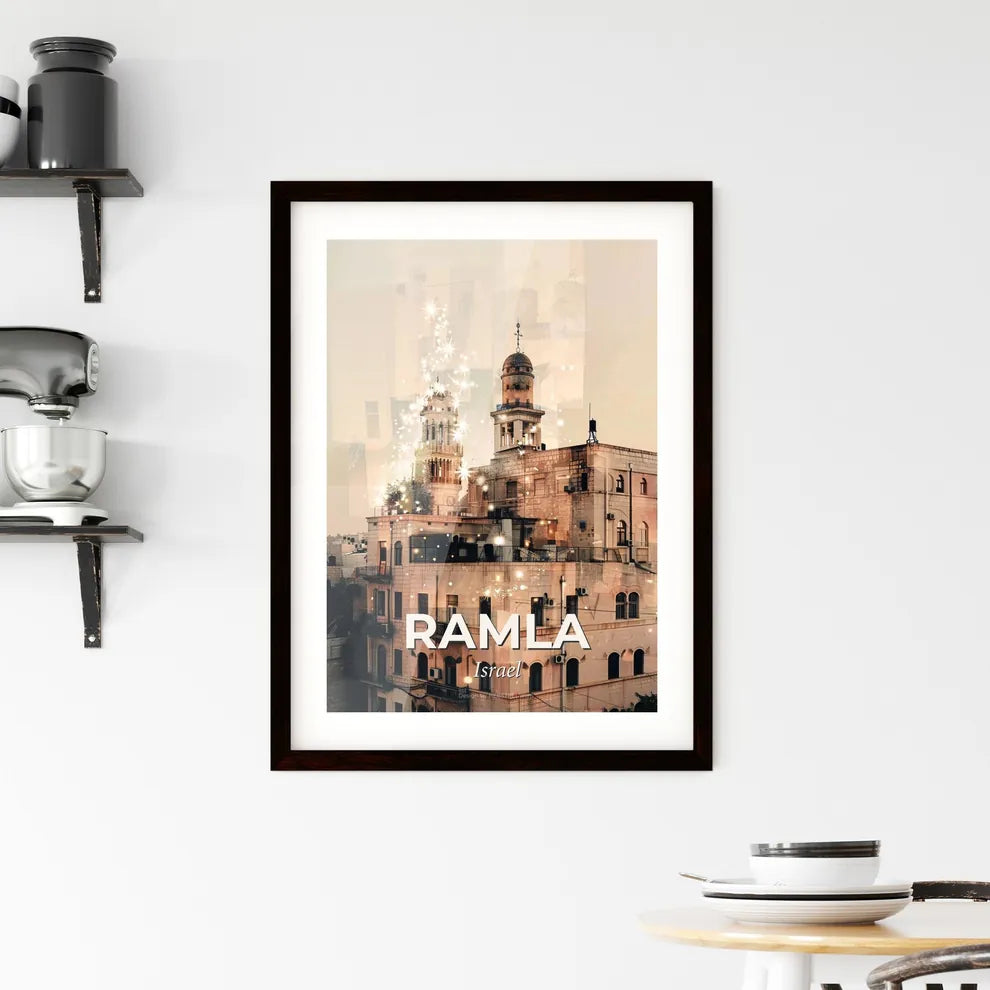 Ramla City Skyline Architecture Composite Poster Art Framed Print