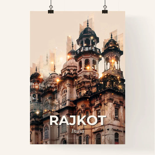Rajkot, India: Double Exposure Metropolis Panorama Poster