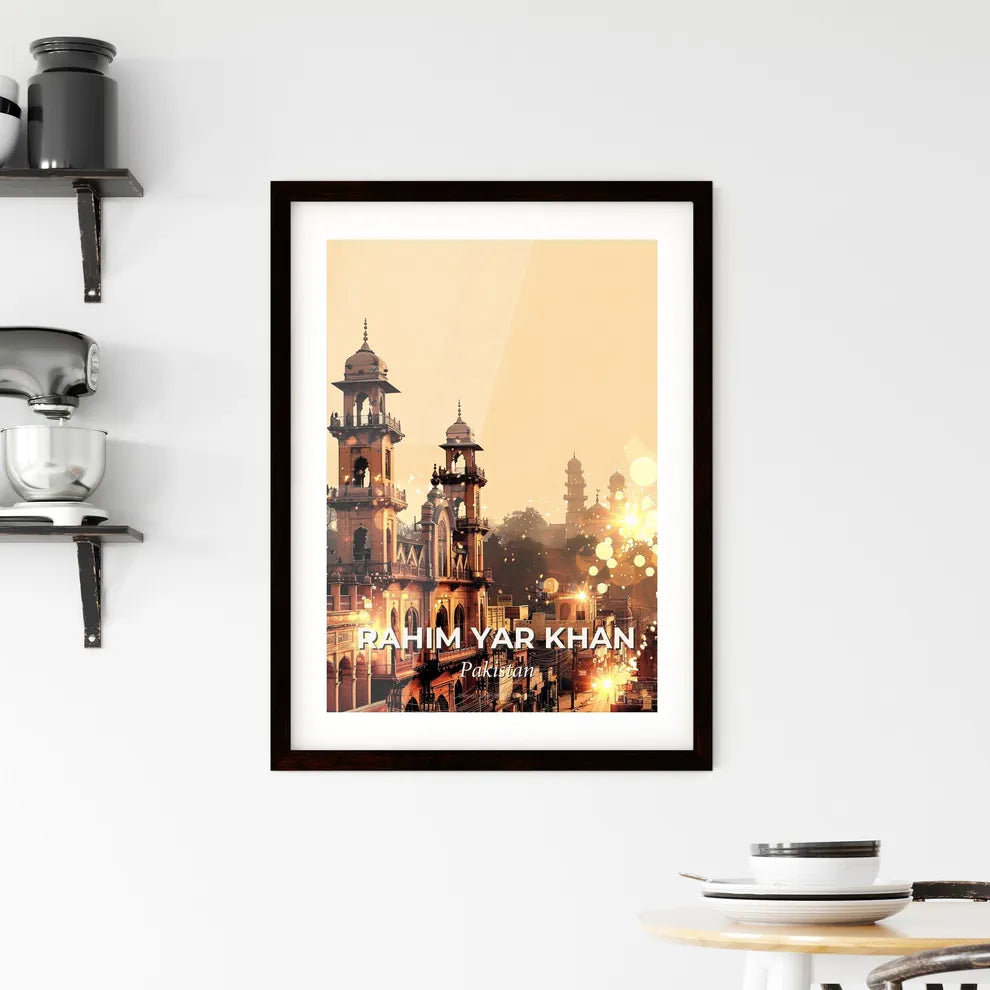 Rahim Yar Khan Skyline Art Print Framed Print