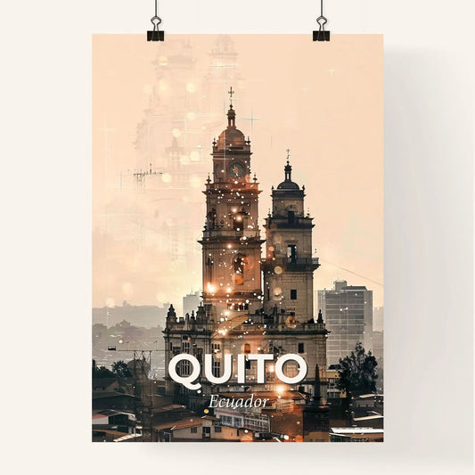 Quito City Skyline Composite Art Poster Poster