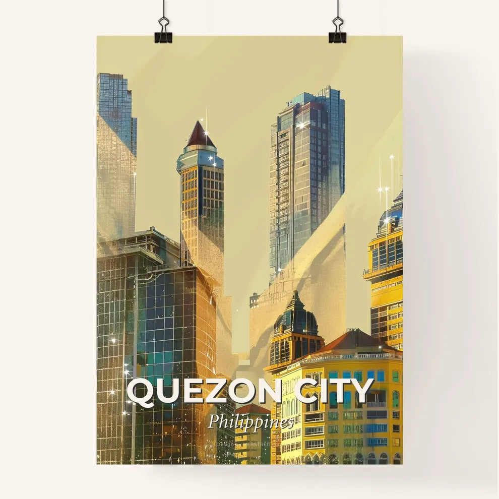 Quezon City Skyline Art Poster