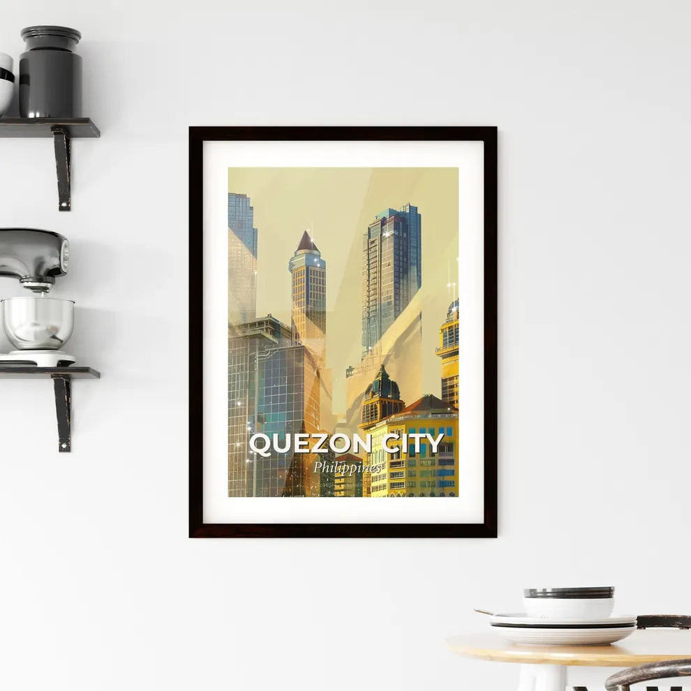 Quezon City Skyline Art Framed Print