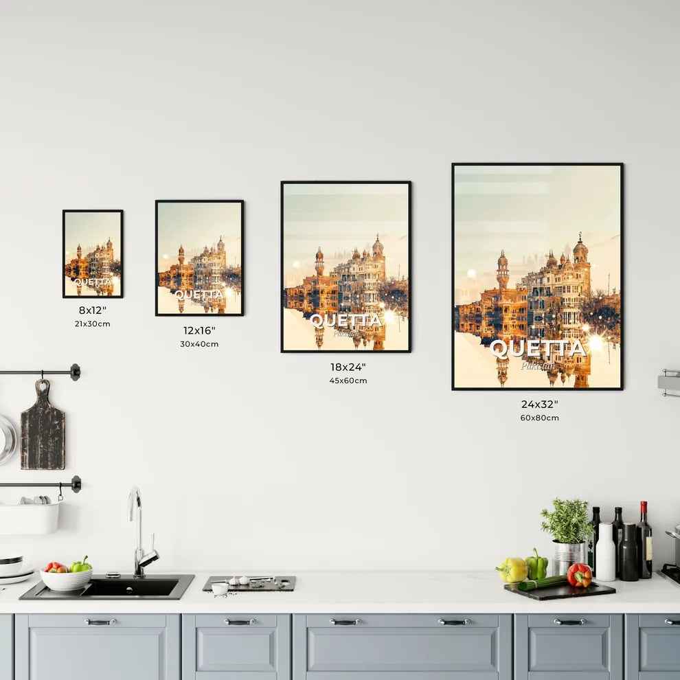 Quetta City Skyline Double Exposure Composite Artwork Office Art
