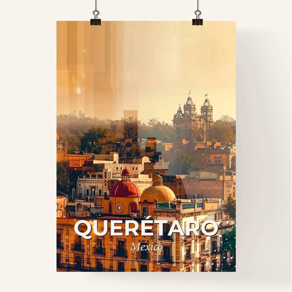 Queretaro Mexico Skyline Composite Art Poster Poster