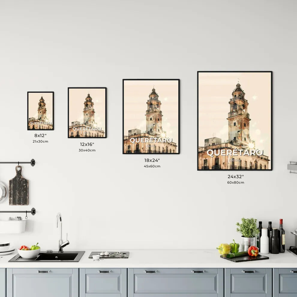 Queretaro City Skyline Double Exposure Art Office Art