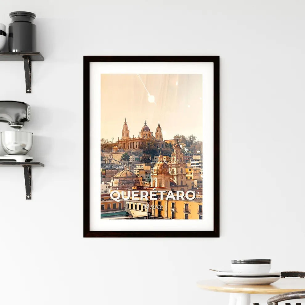 Queretaro Skyline Cityscape Poster Art Framed Print