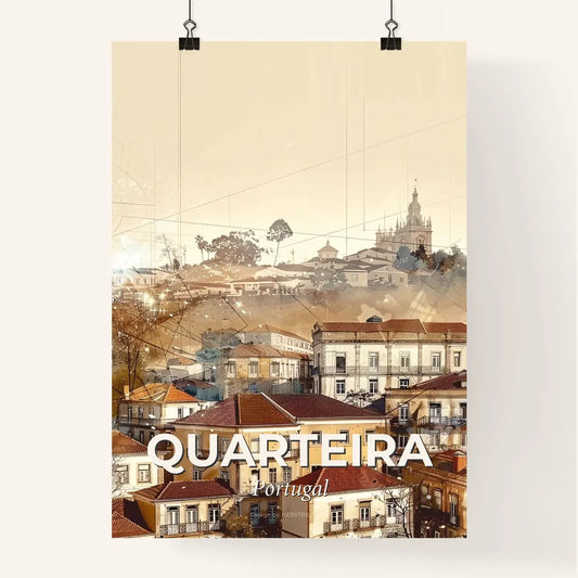 Quarteira City Skyline Sparkle Composite Art Poster Poster