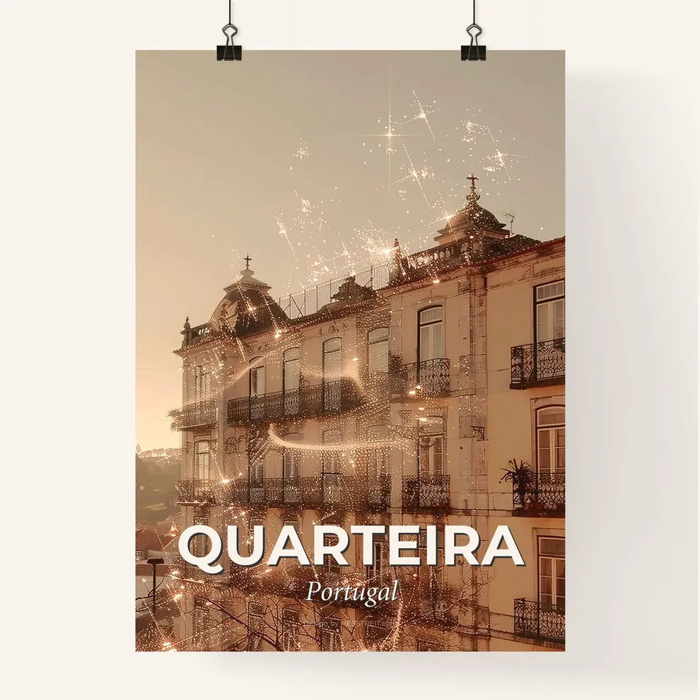 Quarteira Skyline City Architecture Composite Art Poster Poster