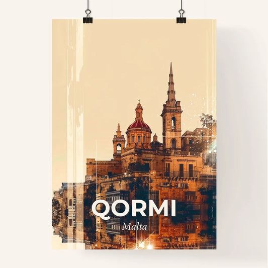 Qormi City Lights Panorama Poster Poster