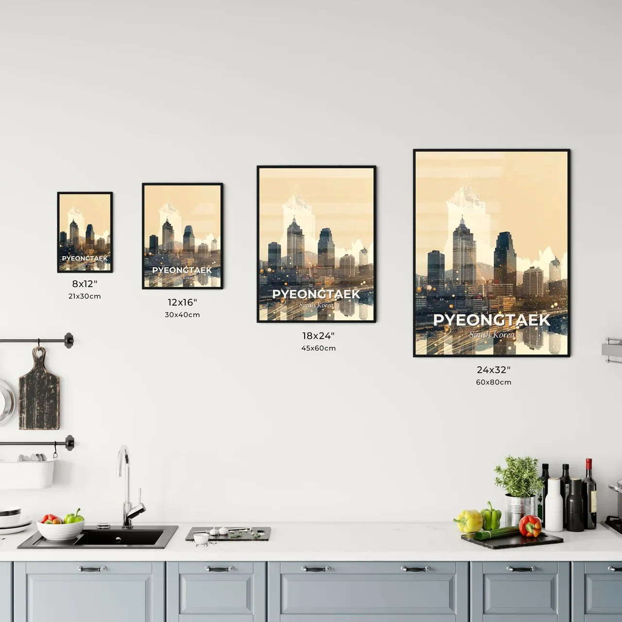 Pyeongtaek Skyline Composite Art Poster Office Art