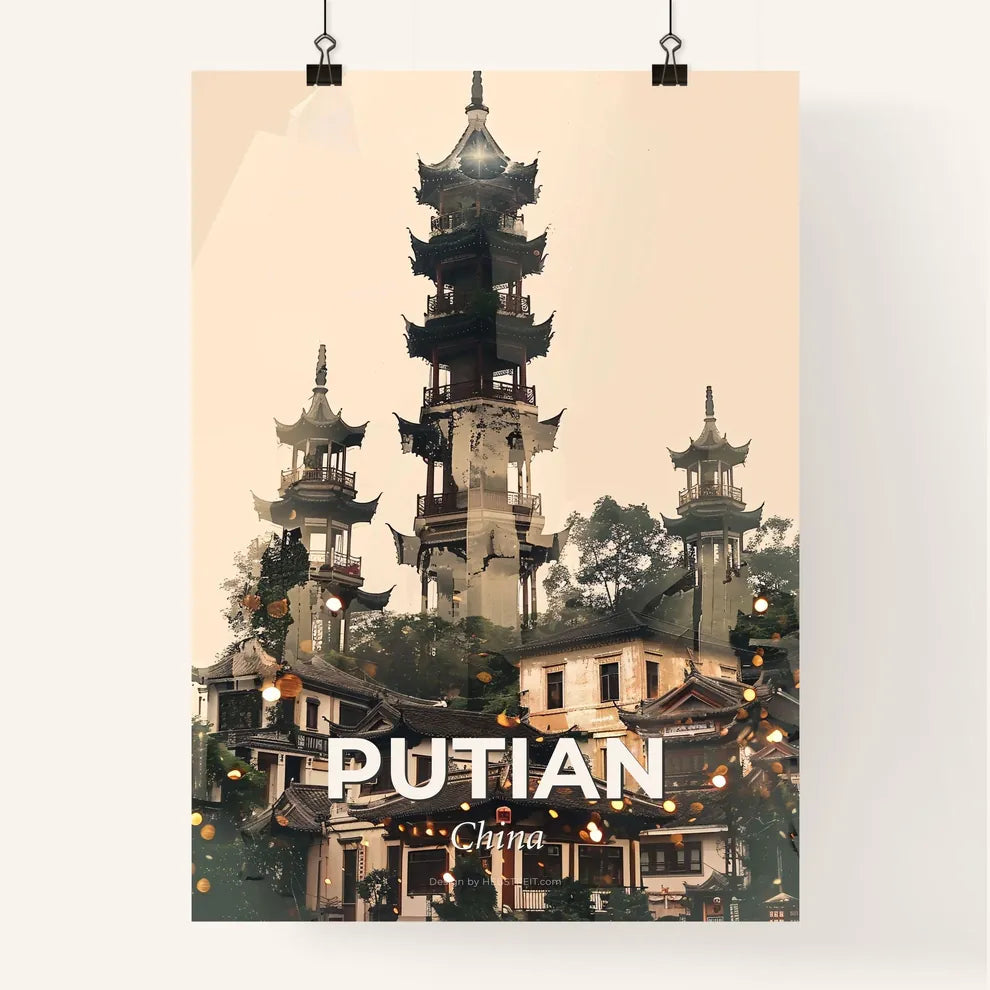 Putian China Composite Art Skyline Poster Poster