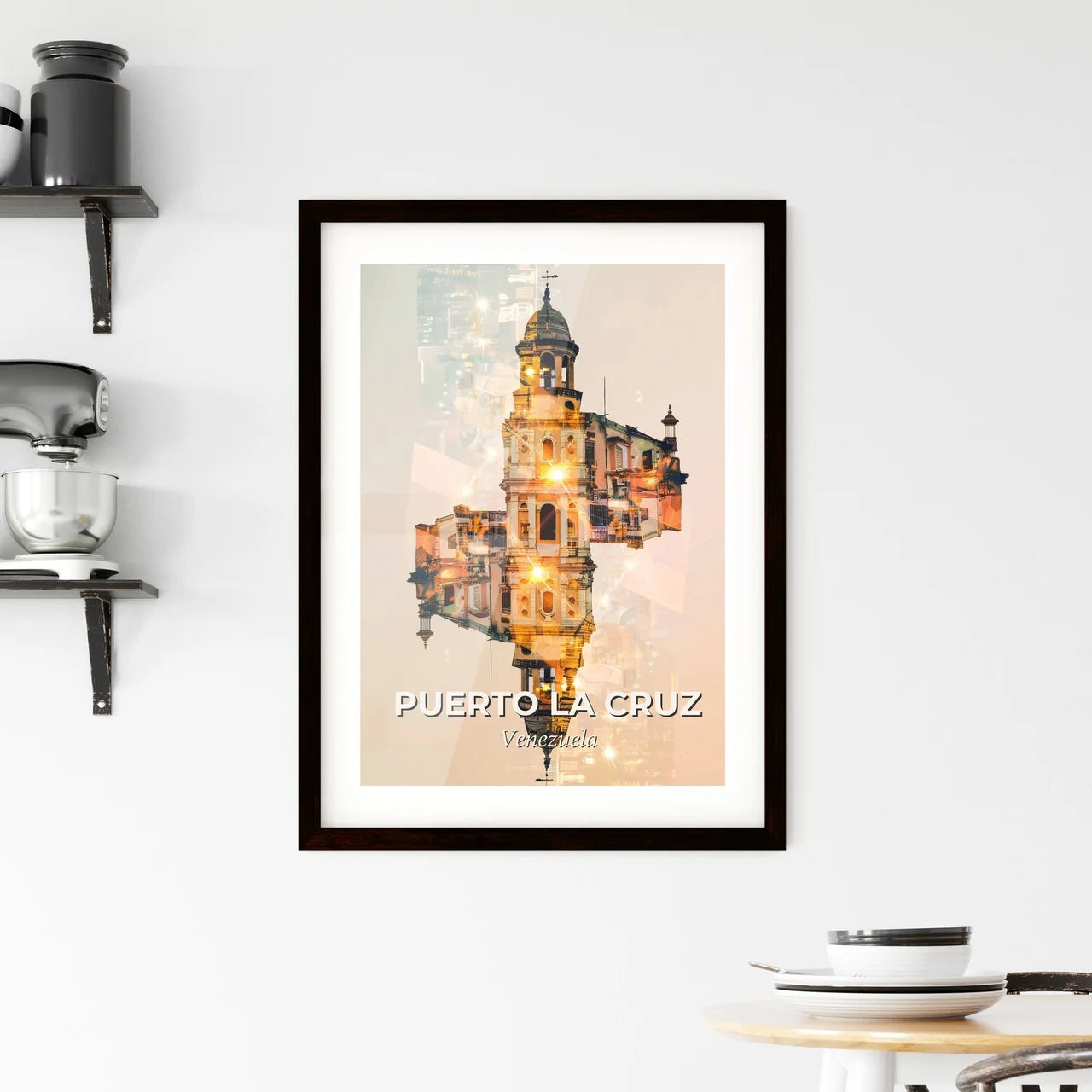 Puerto La Cruz City Lightscape Composite Framed Print