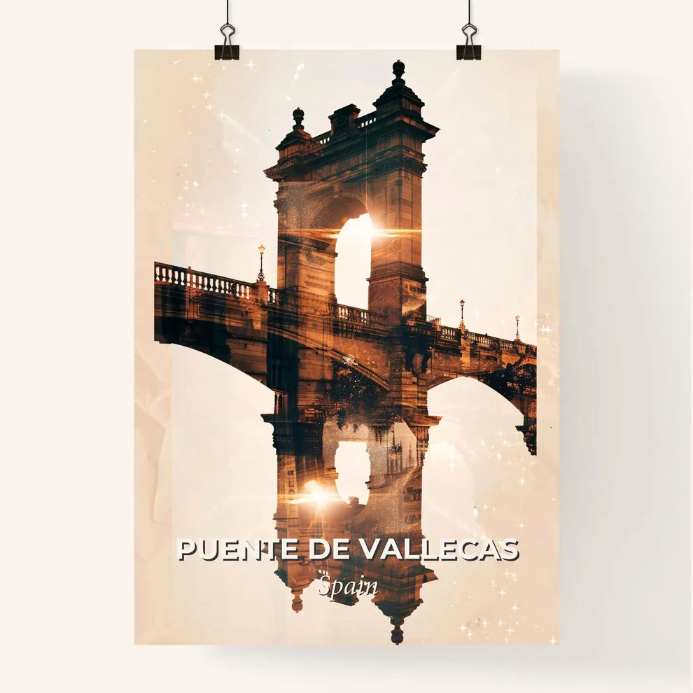 Puente de Vallecas City Skyline Composite Pop Art Poster