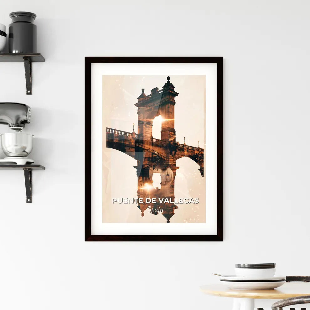 Puente de Vallecas City Skyline Composite Pop Art Framed Print