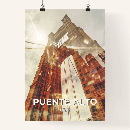 Puente Alto City Skyline Art Print in Majestic Hues Poster